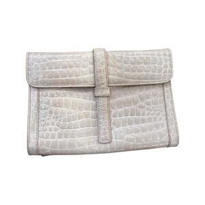 Tan Genuine Leather Vintage Clutch Italian Leather Bag